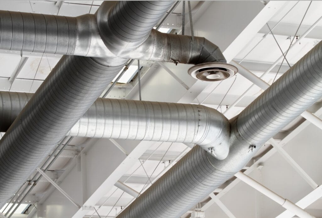 Ceiling showing air conditioning ducts - Future Climate Air Conditioning Servicing Hertfordshire
